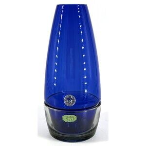 Per Lütken for Holmegaard Glass Hurricanes Blue Danish Modern - 7.75"